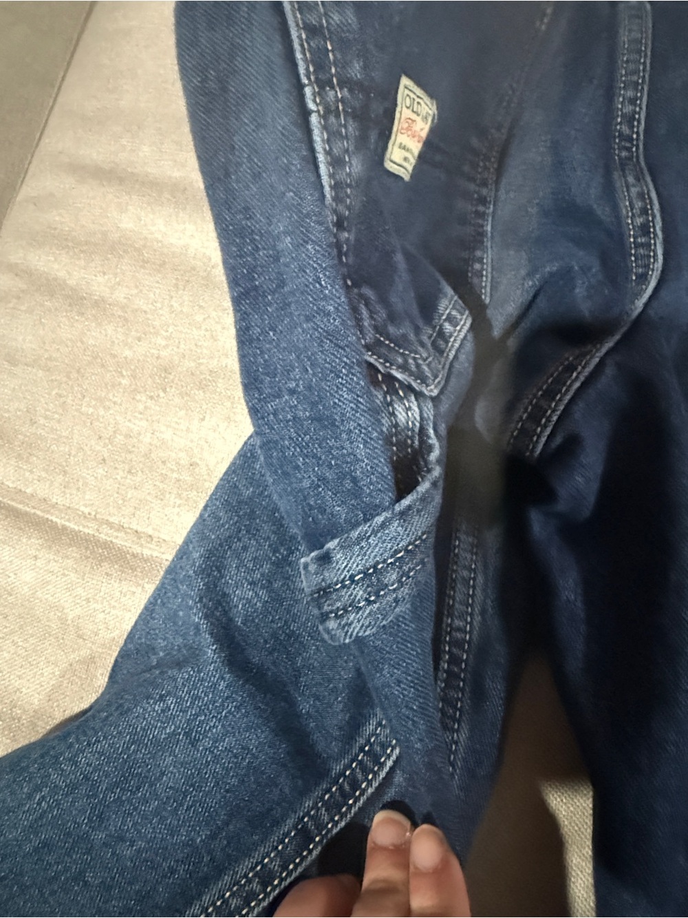 Old Navy Blue Painter's Reissue Jeans - Picture 7 of 9